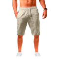 Cotton-Linen Drawstring Shorts