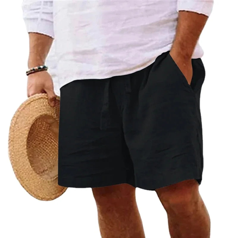 Relaxed Drawstring Cotton Shorts