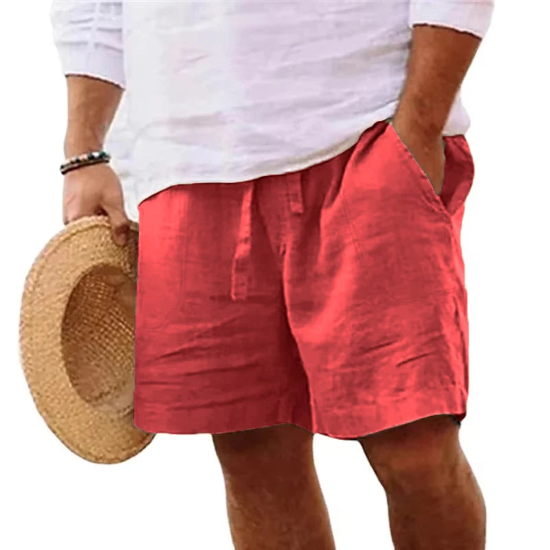 Relaxed Drawstring Cotton Shorts