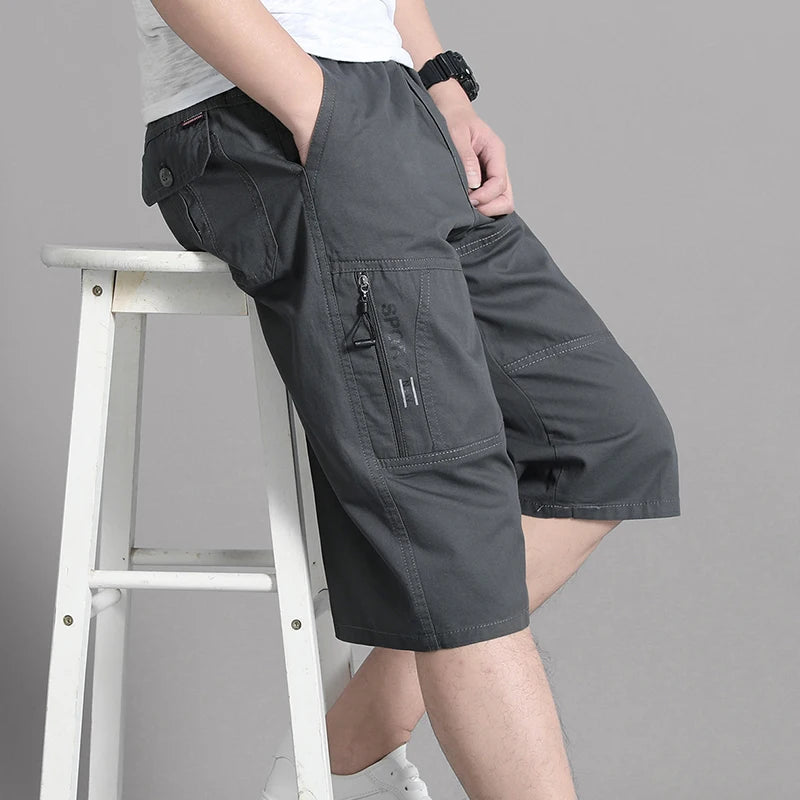 Cotton Cargo Knee Shorts