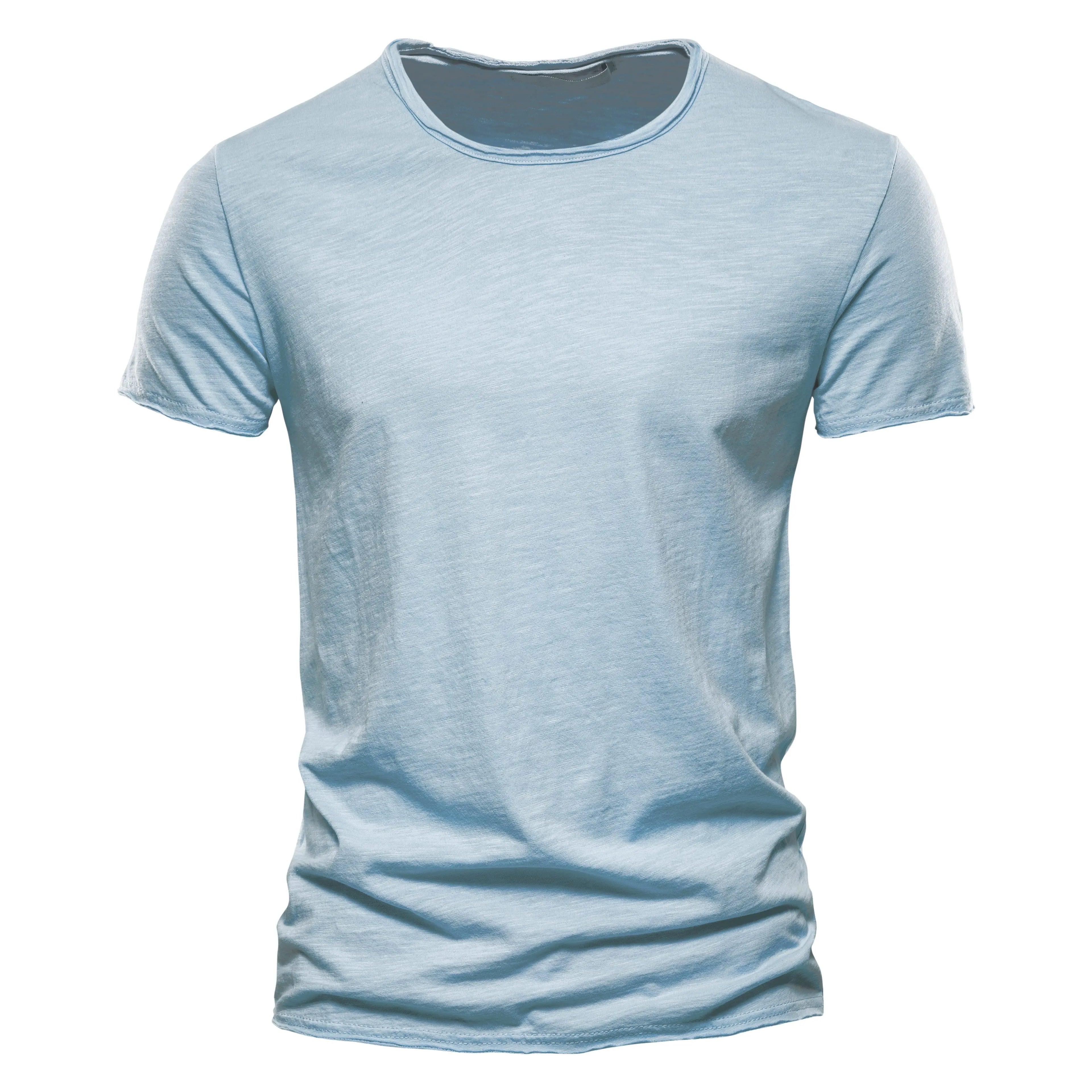 Slub Cotton Crew Neck T-Shirt