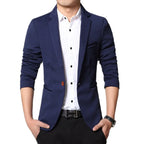 Textured Single-Breasted Blazer
