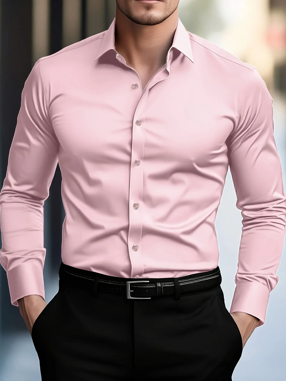 Broadcloth Button-Front Shirt