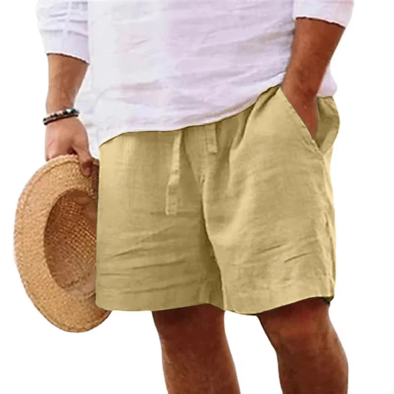Relaxed Drawstring Cotton Shorts