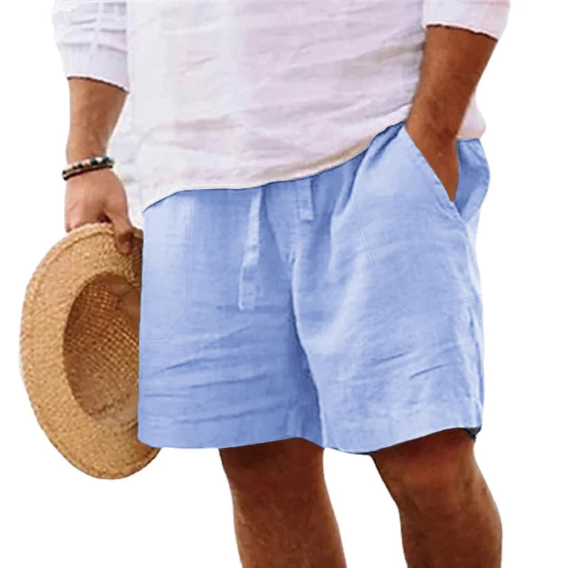 Relaxed Drawstring Cotton Shorts