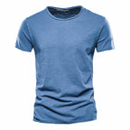 Slub Cotton Crew Neck T-Shirt