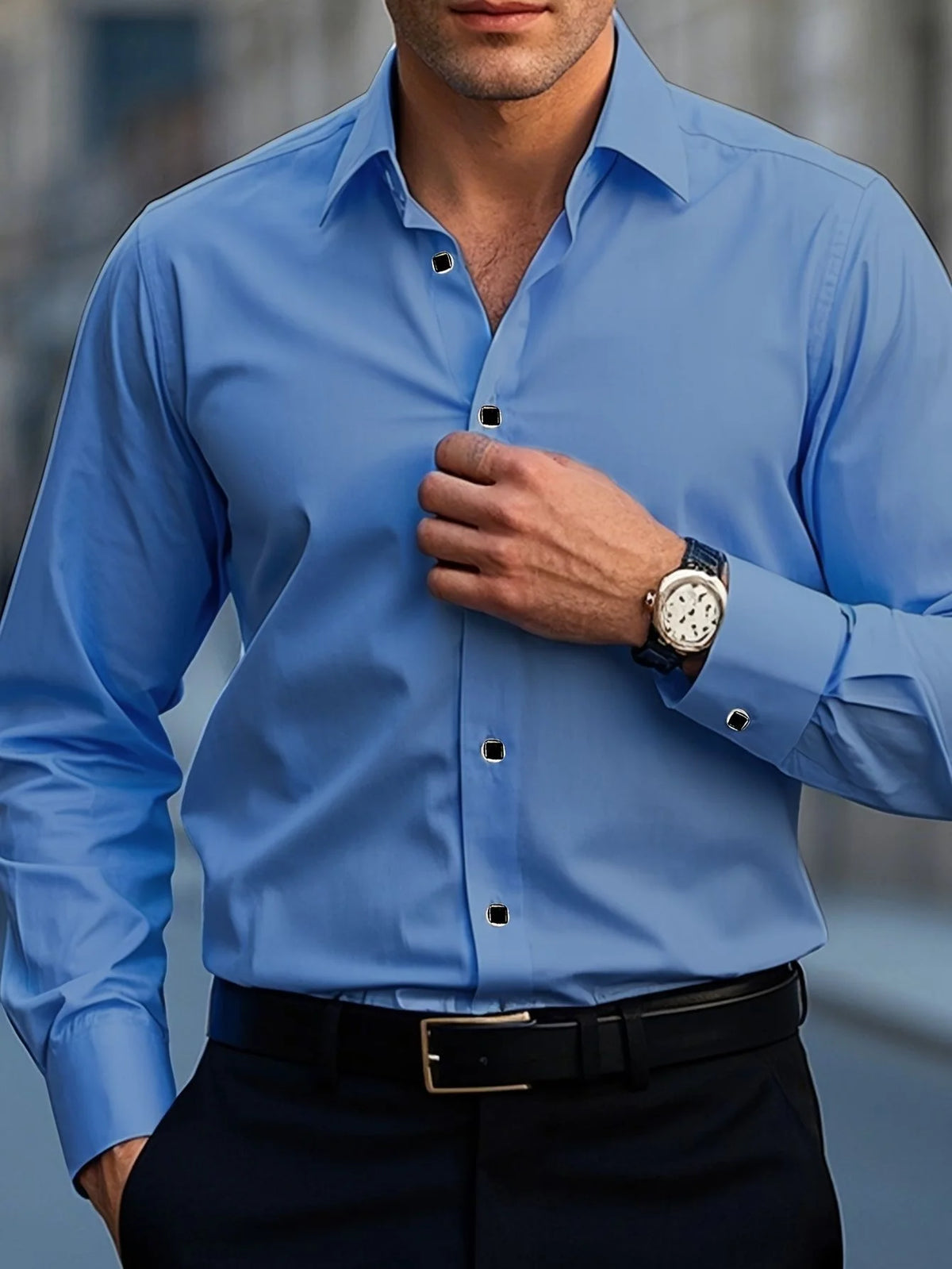 Broadcloth Button-Front Shirt