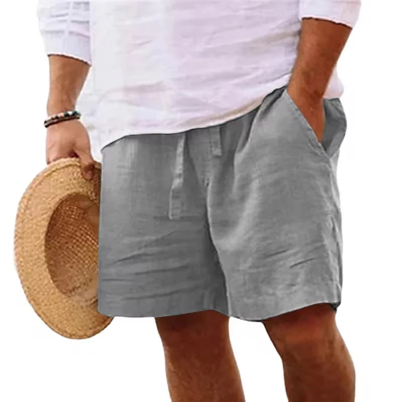 Relaxed Drawstring Cotton Shorts