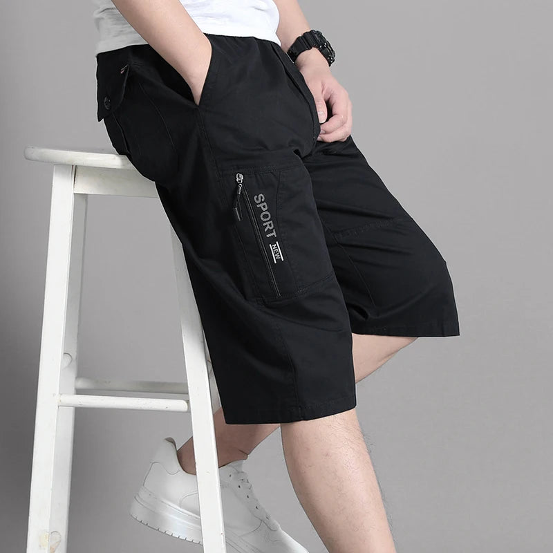 Cotton Cargo Knee Shorts