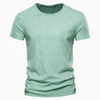 Slub Cotton Crew Neck T-Shirt