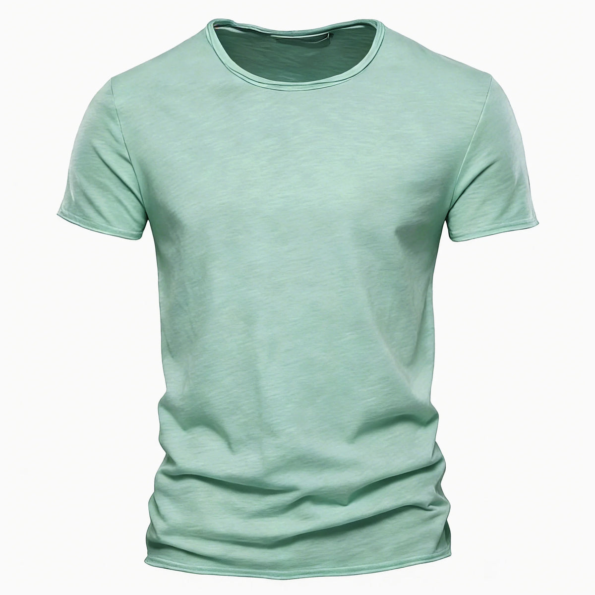 Slub Cotton Crew Neck T-Shirt