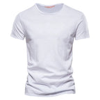Slub Cotton Crew Neck T-Shirt