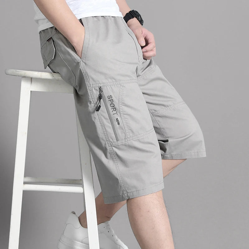 Cotton Cargo Knee Shorts
