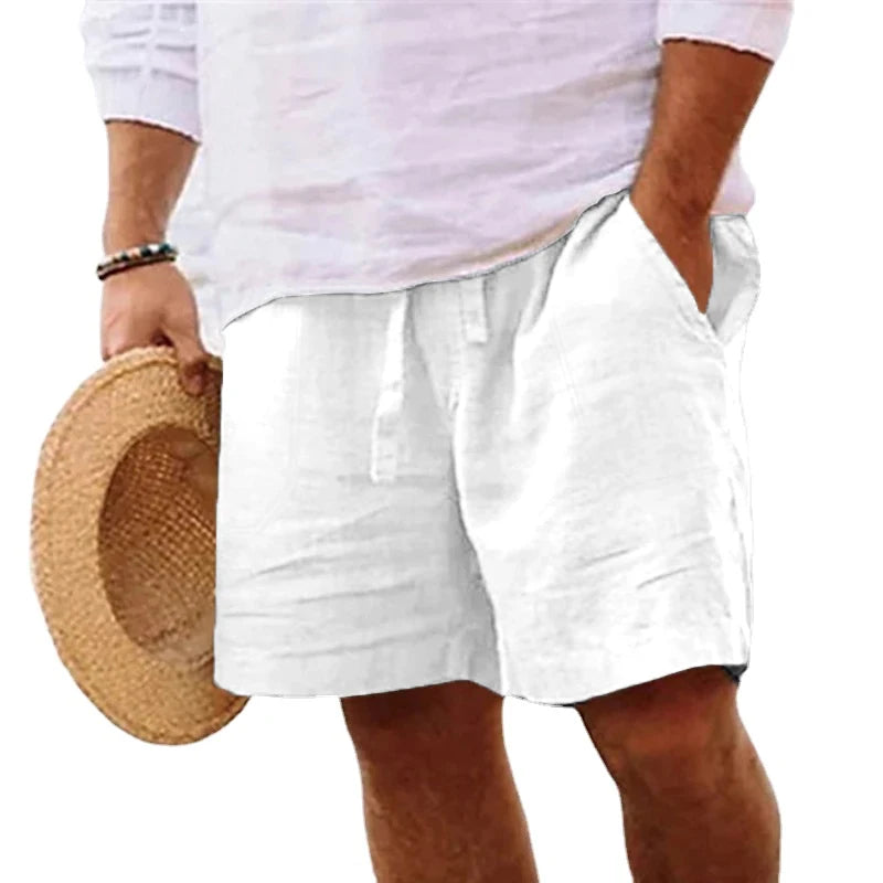 Relaxed Drawstring Cotton Shorts