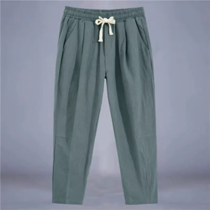 Knitted Cotton Drawstring Trousers