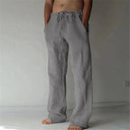 Straight-Leg Cotton Drawstring Trousers