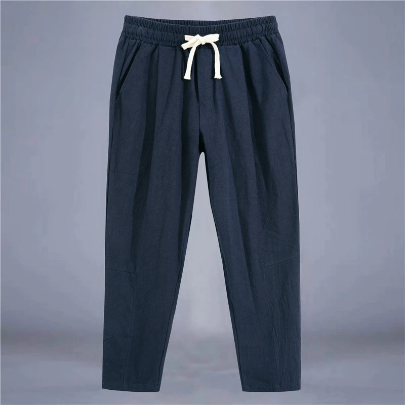 Knitted Cotton Drawstring Trousers
