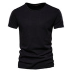 Slub Cotton Crew Neck T-Shirt