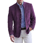 Stand-Collar Single-Button Jacket