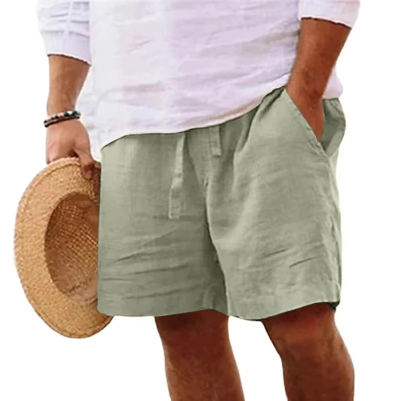 Relaxed Drawstring Cotton Shorts