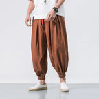 Cotton-Linen Harem Trousers