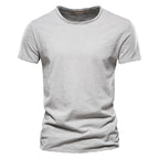 Slub Cotton Crew Neck T-Shirt