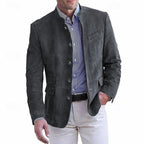 Stand-Collar Single-Button Jacket
