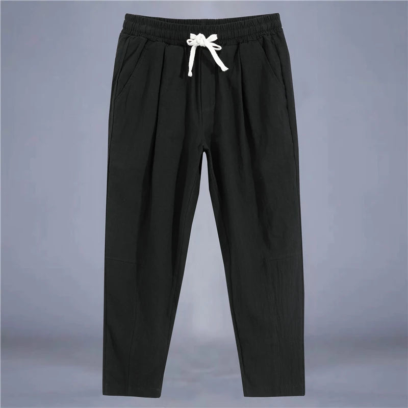 Knitted Cotton Drawstring Trousers