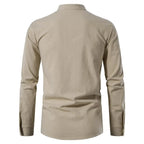 Lace-Up Stand Collar Shirt