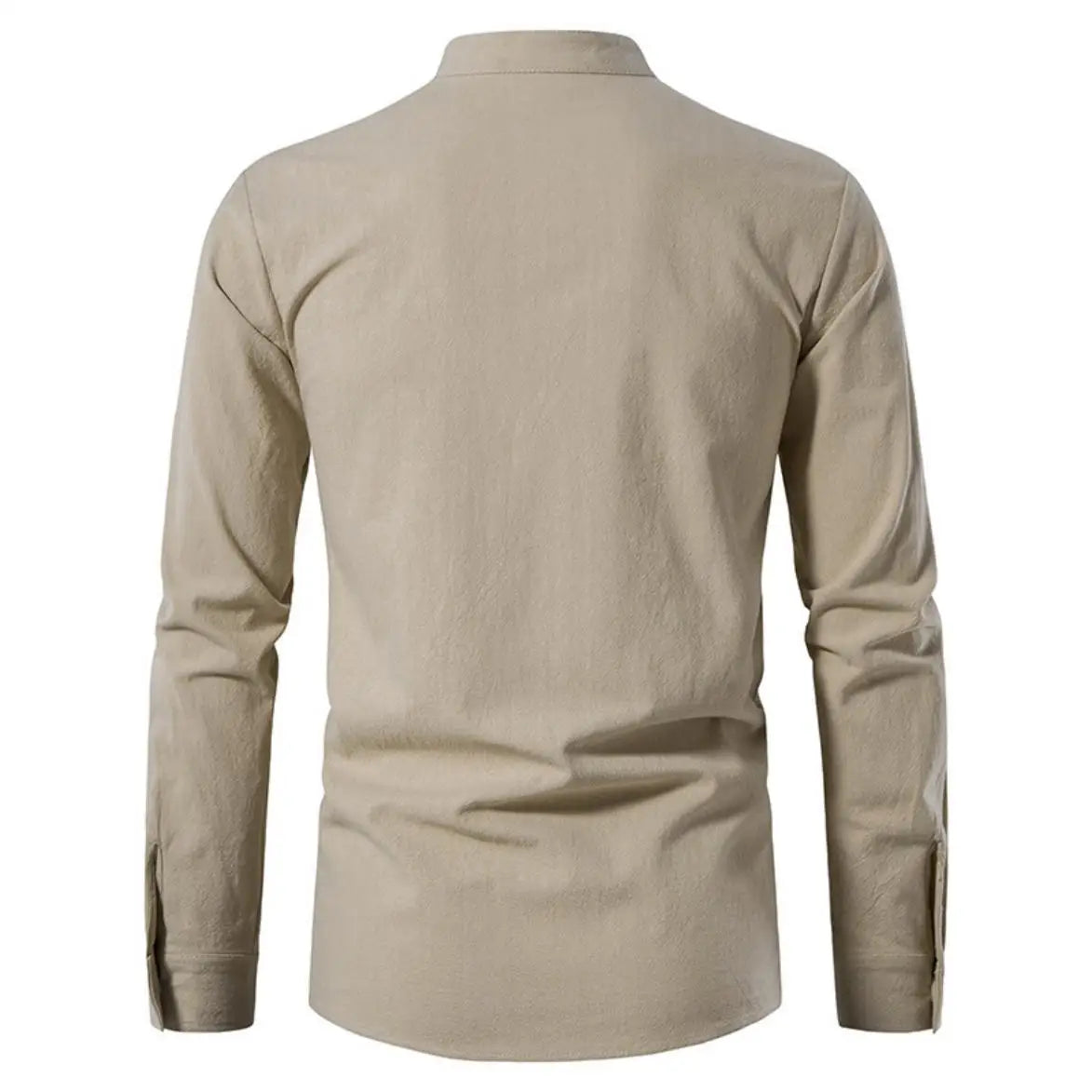 Lace-Up Stand Collar Shirt