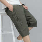 Cotton Cargo Knee Shorts