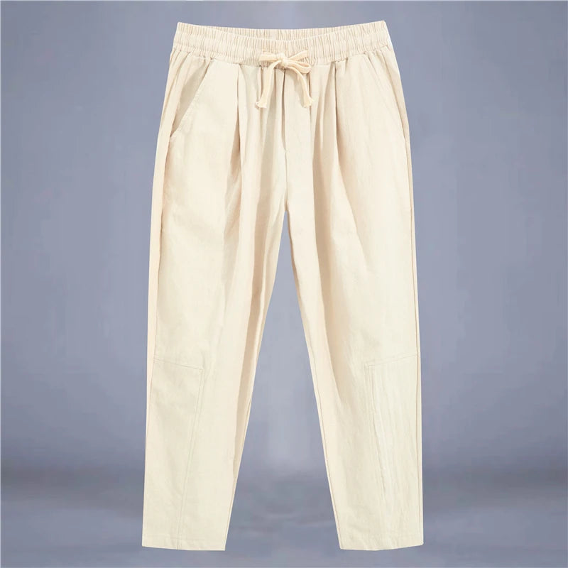 Knitted Cotton Drawstring Trousers