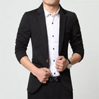 Textured Single-Breasted Blazer