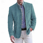Stand-Collar Single-Button Jacket