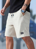 Waffle-Knit Drawstring Shorts