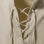 Lace-Up Stand Collar Shirt